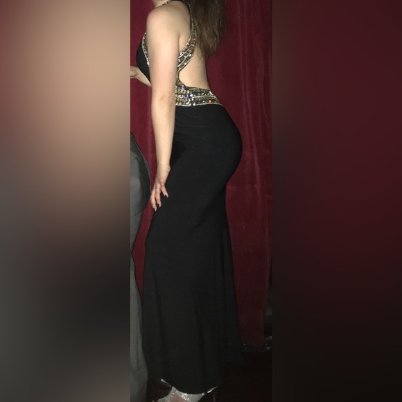 Jovani Black & Gold Embellished Gown - Picture 12 of 12